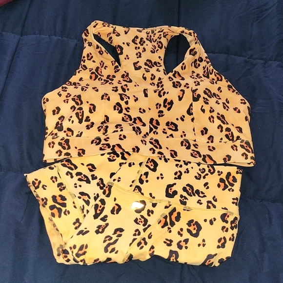 Fabletics Pants & Jumpsuits Fabletics Leopard Print Workout Set Both Large Poshmark